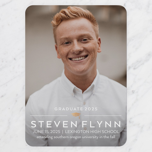 Modern Line Grad 5x7 Graduation Announcements By Yours Truly Shutterfly