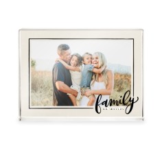 family script frame acrylic block