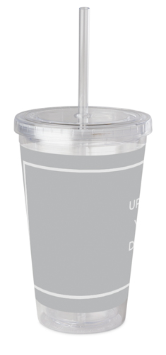 Upload Your Own Design Acrylic Tumbler with Straw, 16oz, Multicolor