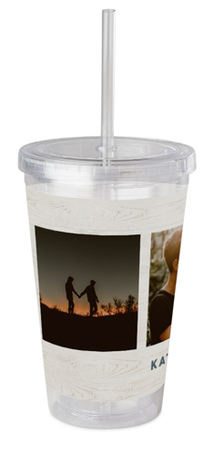 Text Gallery of Three Acrylic Tumbler with Straw, 16oz, Multicolor