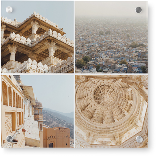 Four Top Wall Art, Single piece, Acrylic, 16x16, Multicolor, multi