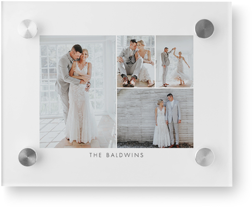 Four Corners Wall Art, Single piece, Acrylic, 8x10, White, white