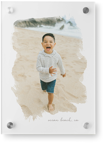 Brushstrokes Portrait Wall Art, Single piece, Acrylic, 10x14, White
