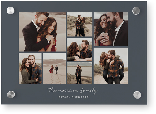 Pieces of Eight Wall Art, Single piece, Acrylic, 10x14, Gray, gray