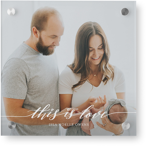 Love Is Portrait Wall Art, Single piece, Acrylic, 12x12, White, white