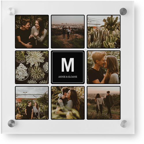 Photo Tiles Wall Art, Single piece, Acrylic, 12x12, Black, black