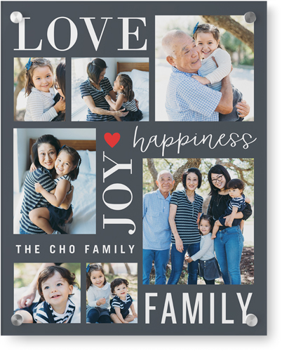 Happiness Is Wall Art, Single piece, Acrylic, 16x20, Gray, gray