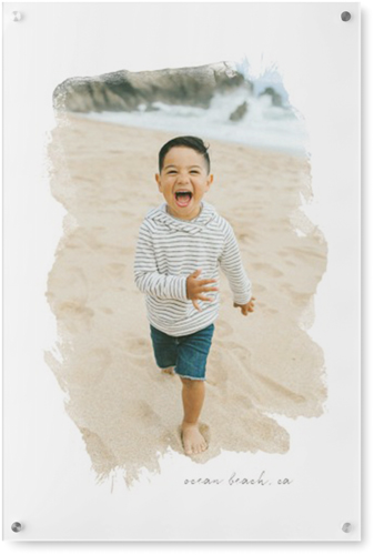 Brushstrokes Portrait Wall Art, Single piece, Acrylic, 24x36, White