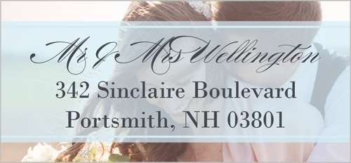 Perfect Perspective Address Label, Blue, Matte, Heaven