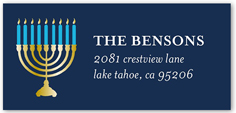 Majestic Menorah Address Label