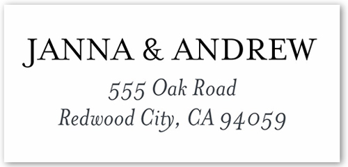 Simply Addressed Address Label, White, Matte