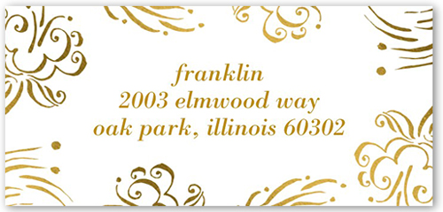 Whimsy Ever After Address Label, Yellow, Matte, Golden