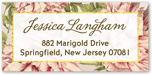 Botanical Dream Address Label, Beige, Matte, Fair Weather