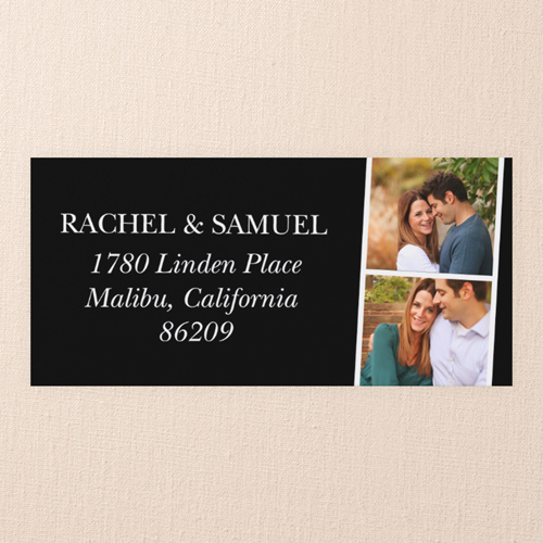 Happy Together Type Address Label, Black, Matte, Black