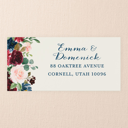 Exquisite Bouquet Address Label, Beige, Address Label, Matte