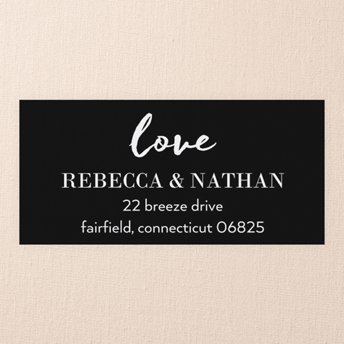 Sacred Union Address Label, Black, Address Label, Matte, Black