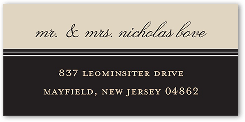 Signed And Sealed Address Label, Black, Address Label, Matte, Black