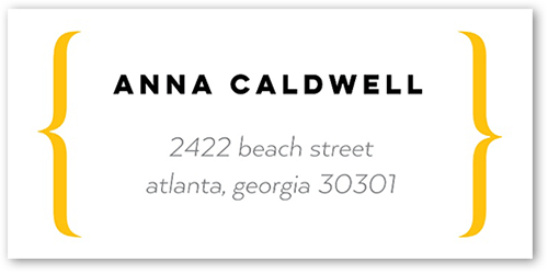 Big and Bold Address Label, Yellow, Address Label, Matte, Sunshine