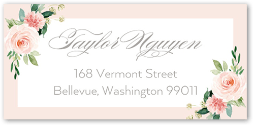 Sprouted Beginnings Address Label, Pink, Address Label, Matte