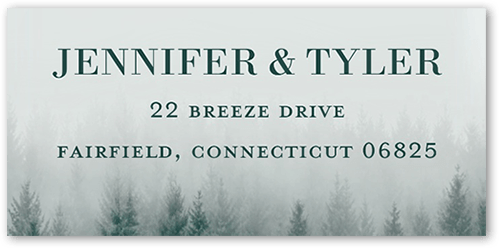 Mountain Mist Address Label, Green, Address Label, Matte