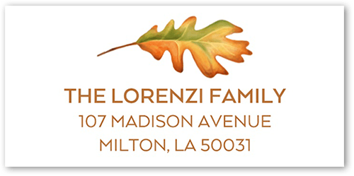 Thanksgiving Setting Address Label, White, Address Label, Matte, White