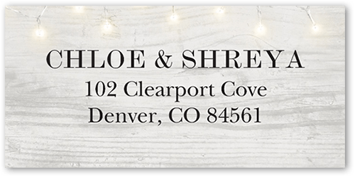 Glowing Edges Address Label, Gray, Address Label, Matte, Gray