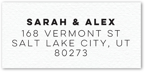 Modern Corners Address Label, White, Address Label, Matte