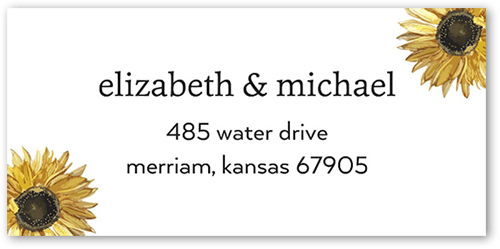 Forever Sunny Address Label, White, Address Label, Matte, White