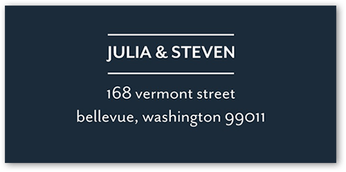 Forever Classical Address Label, Black, Address Label, Matte, Silhouette