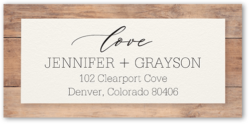 Rustic Date Address Label, White, Address Label, Matte