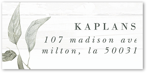 Stamped Leaf Address Label, Beige, Address Label, Matte, Quarry