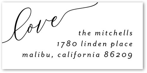 We Eloped Address Label, White, Address Label, Matte, White