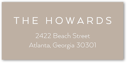 Big Intro Address Label, Beige, Address Label, Matte