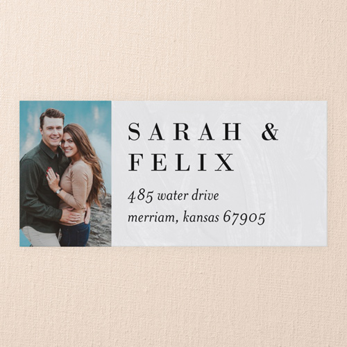 Modern Minimal Wedding Address Label, White, Address Label, Matte