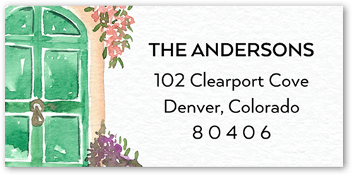 Painterly Passage Address Label, White, Address Label, Matte