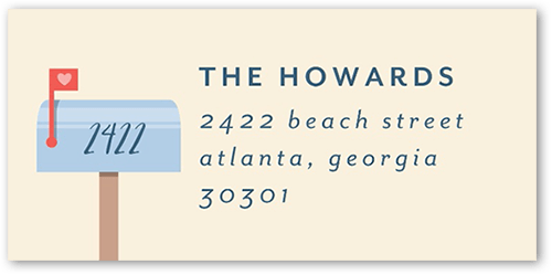 Mailbox Moved Address Label, Beige, Address Label, Matte