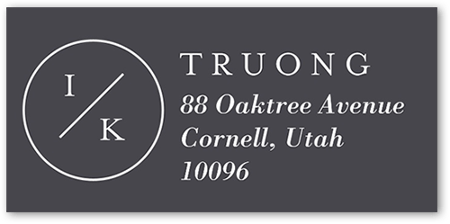 Set Date Address Label, White, Address Label, Matte, White