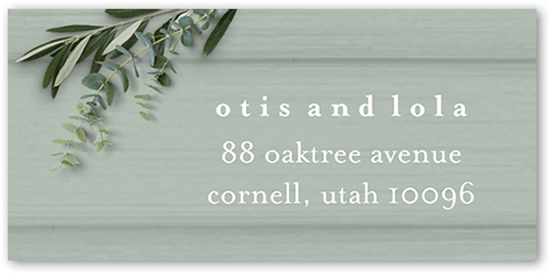 Now Engaged Address Label, Green, Address Label, Matte, Green