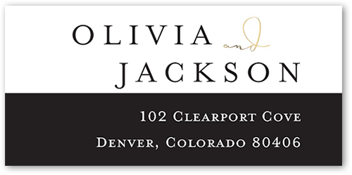 Dazzling Duet Address Label, Yellow, Address Label, Matte, Goldenrod