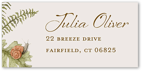 Lovely Woodland Address Label, Green, Address Label, Matte, Fern