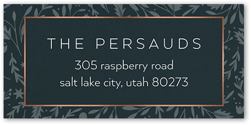 Peaceful Elegant Joy Address Label, Blue, Address Label, Matte, Navy