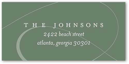 Elegant Swirl Address Label, White, Address Label, Matte