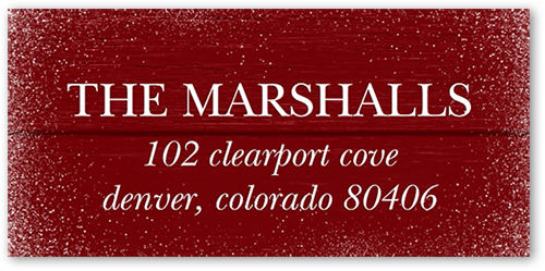 Snowy Winter Address Label, Red, Address Label, Matte