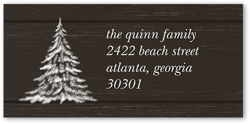 Glowing Garland Address Label, Grey, Address Label, Matte, Ash