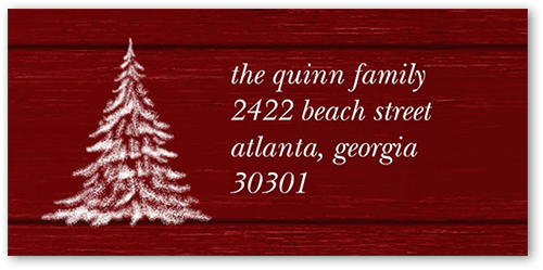 Glowing Garland Address Label, Red, Address Label, Matte, Rich Red