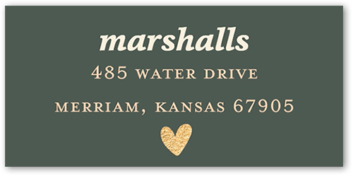 Merry Round Frame Address Label, Green, Address Label, Matte