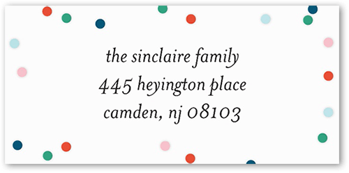 Modern Polka Dot Address Label, Green, Address Label, Matte