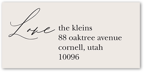 Minimal Frame Layout Address Label, Grey, Address Label, Matte