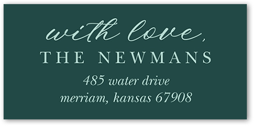 Flip Flop Address Label, Green, Address Label, Matte, Seaweed