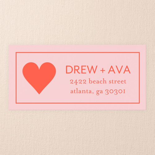 Romantic Reminder Wedding Address Label, Pink, Address Label, Matte, Blush Pink